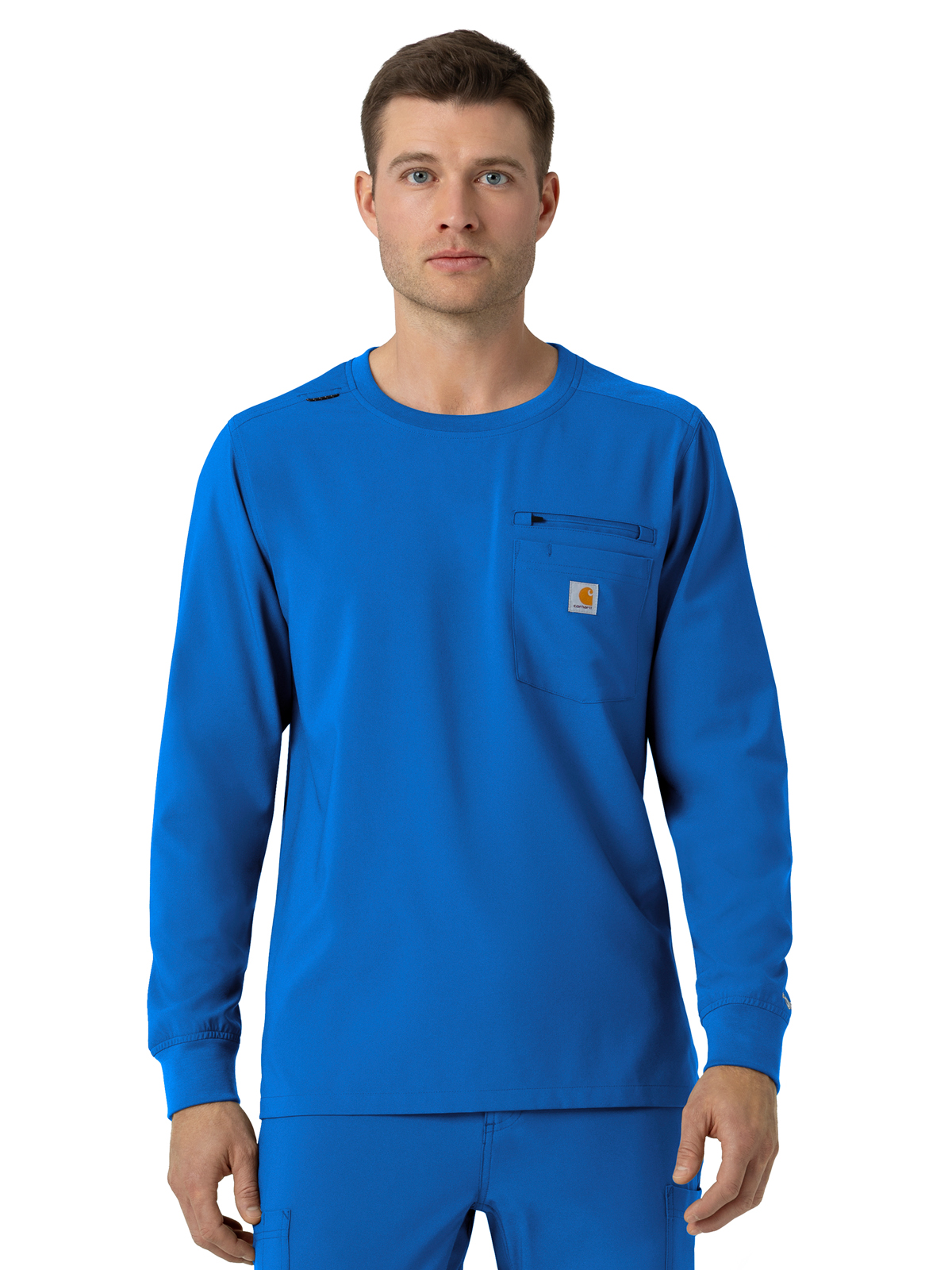 Carhartt Scrubs - Men's Two-Pocket Crew Neck Long Sleeve Scrub Top 1