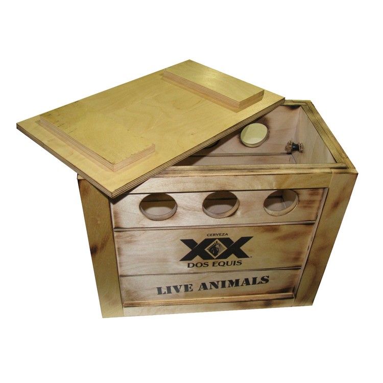 Wood Crate Box, 15" x 9" x 12" 1
