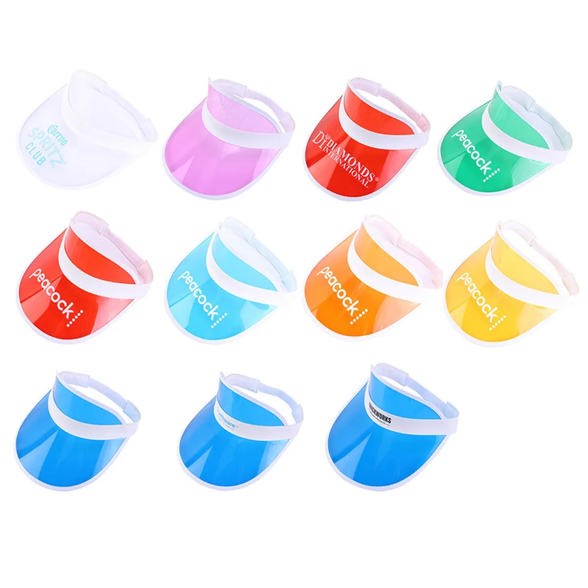 Unisex Transparent Tourist Visor Sun Clear Cap Poker Hat 4