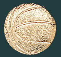 Basketball Metal Chenille Letter Insignia Pin 2
