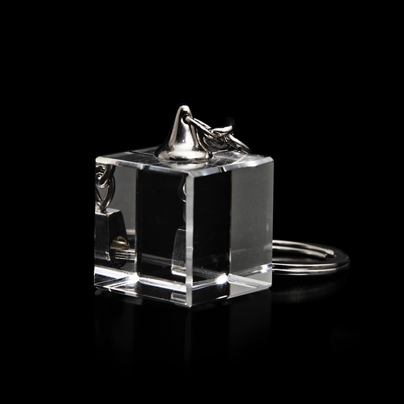 Cube Crystal Keychains 3