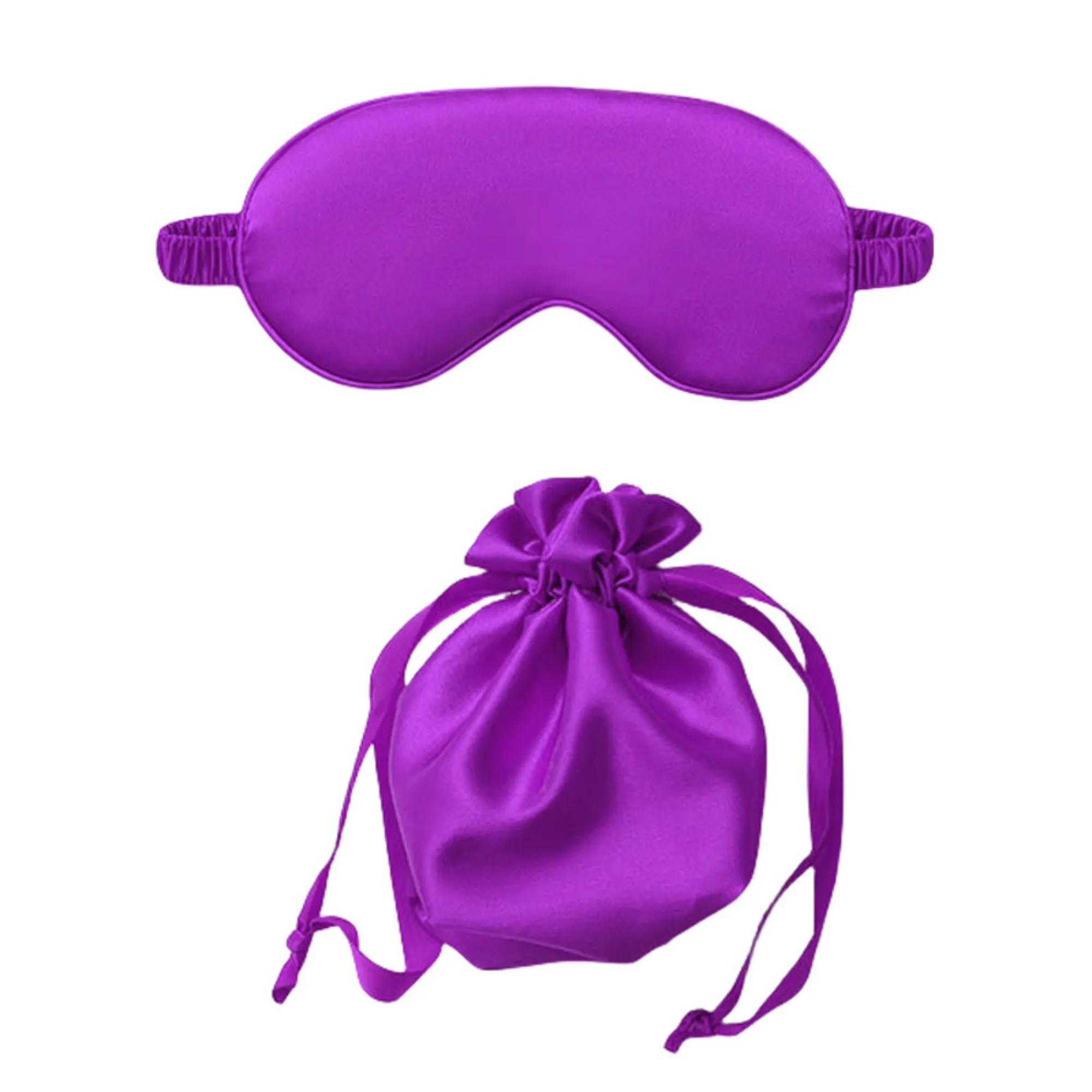 2 Piece Simulated Silk Eye Mask & Storage Bag Set 17