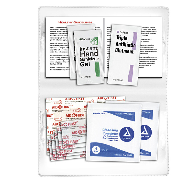 "Delilah" 12 Piece First Aid Kit In Colorful Vinyl Pouch 35