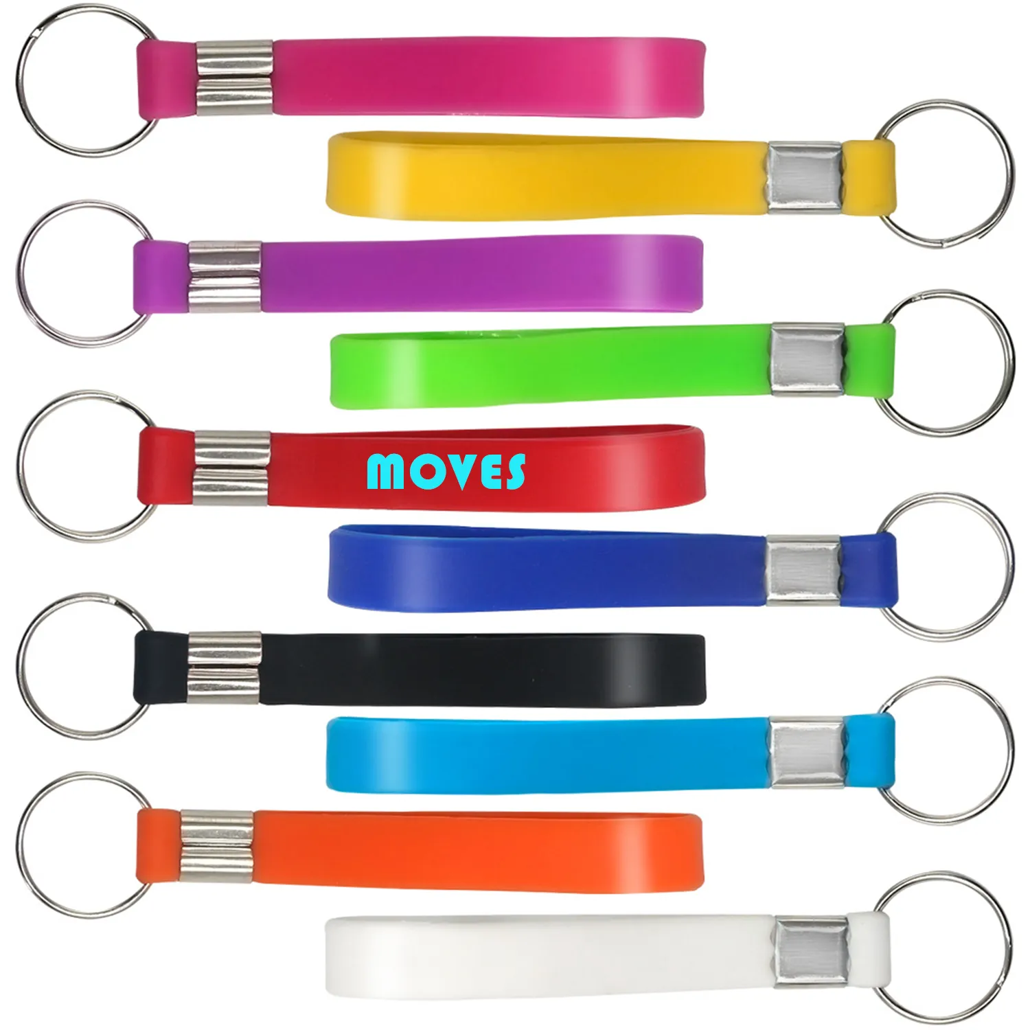 Solid Color Silicone Key Chain 3