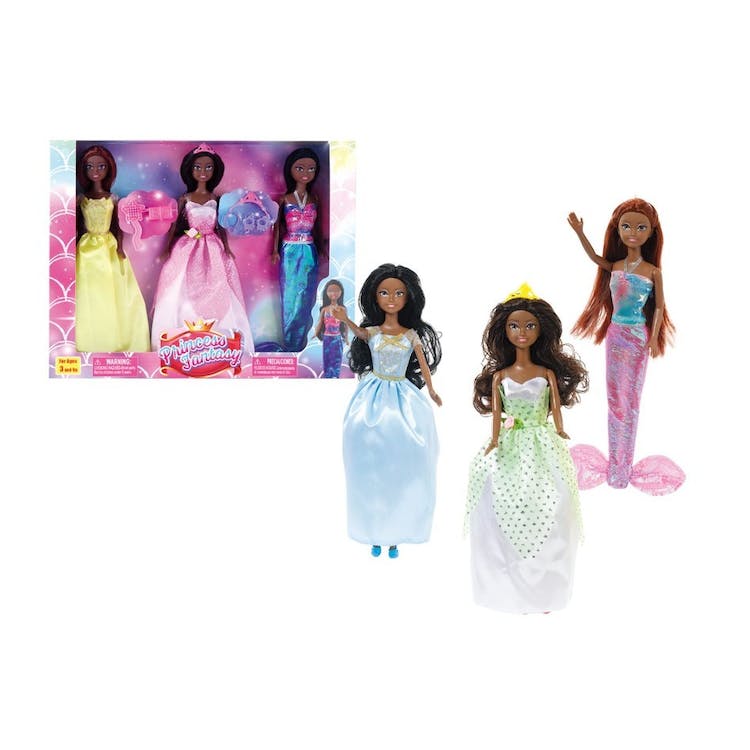 Princess Fantasy Dolls - 3 Pack 12.25" 2