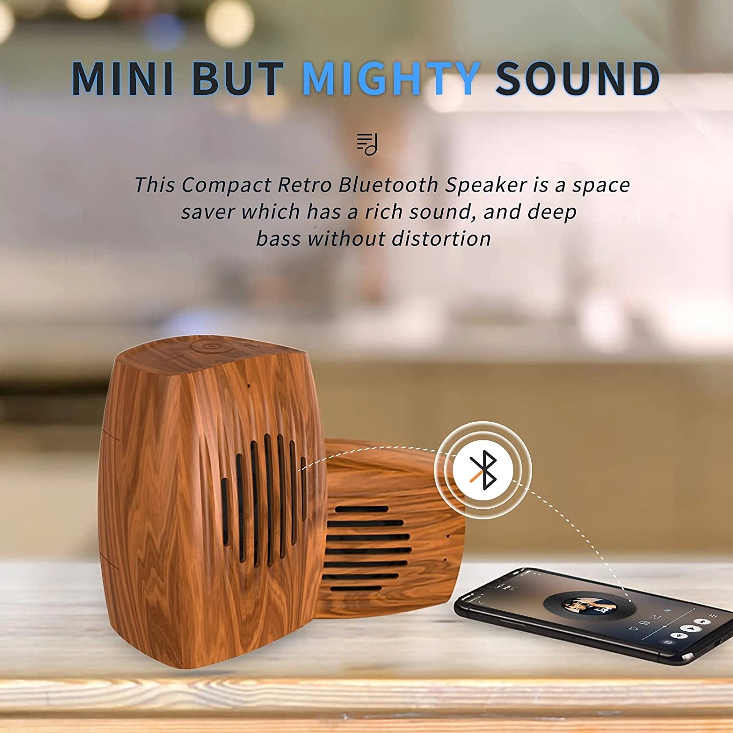 Retro Portable Outdoor Rechargeable Bluetooth Speaker 5