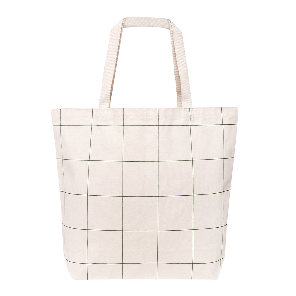 10 Oz. Lightweight Market Tote Windowpane Plaid 15