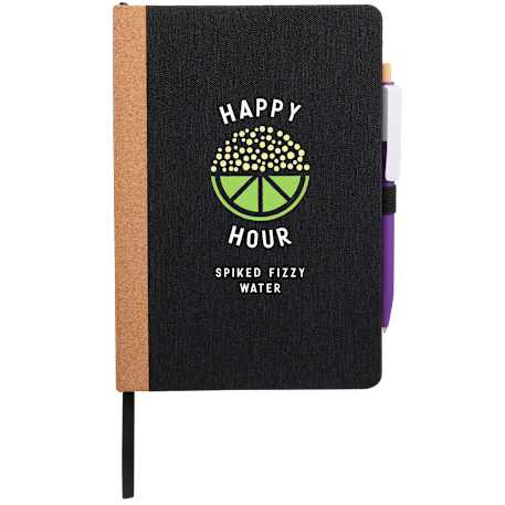 5.5" x 8.5" Recycled PET and Cork Bound Journal 46
