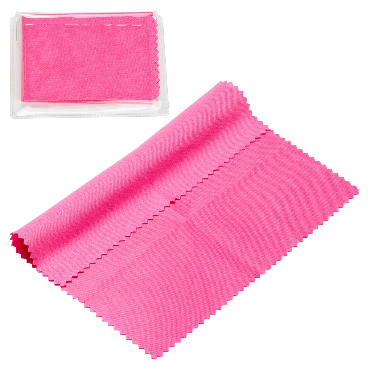 6" x 6" 220GSM Microfiber Cleaning Cloth in Clear PVC Case 48