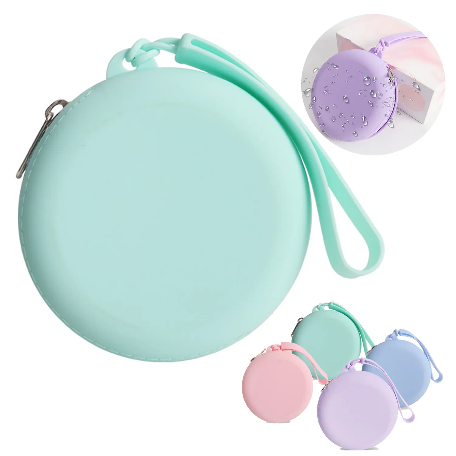 Round Silicone Earphone Storage Case 2