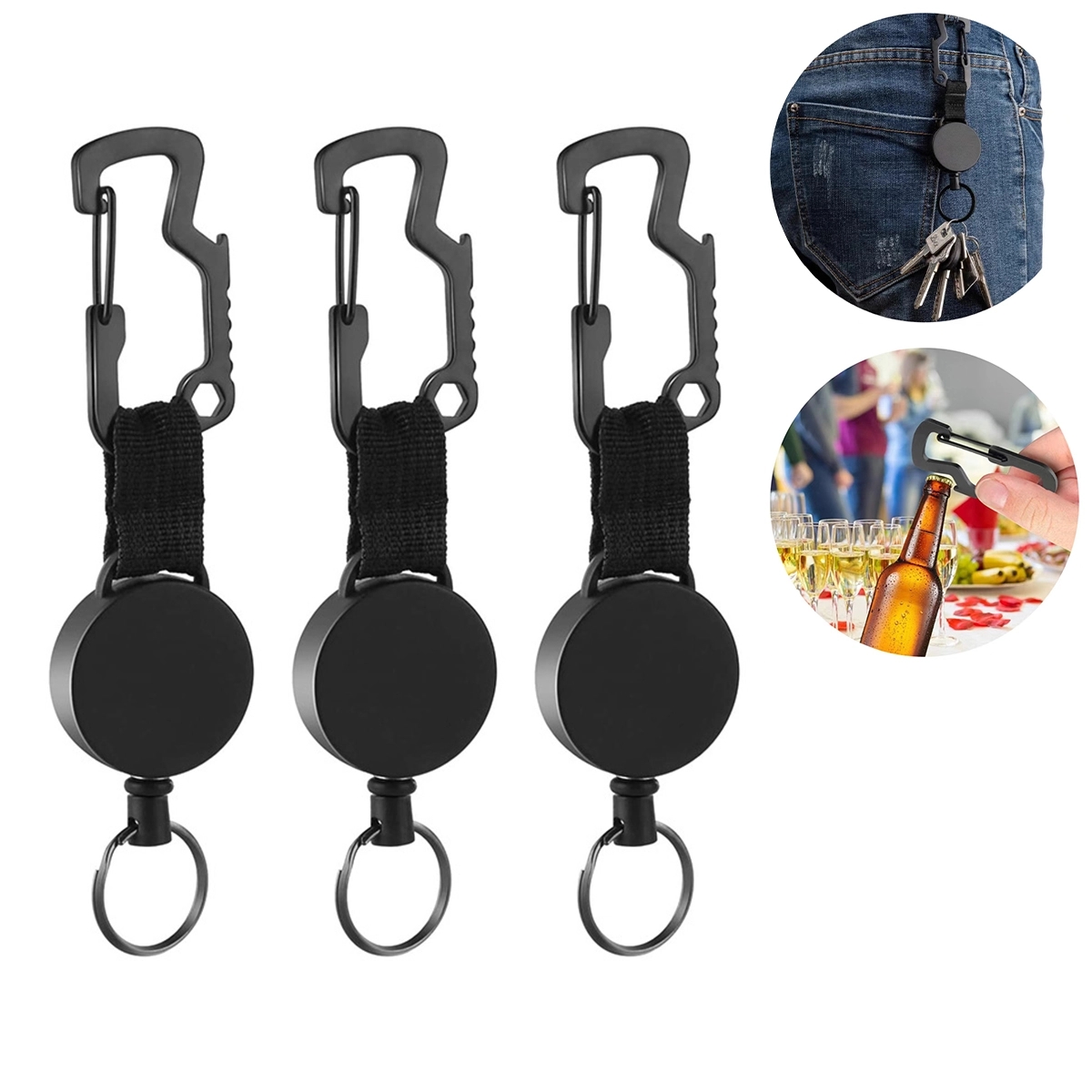 Key Chains With Carabiner Wire Rope Bottle Opener 5