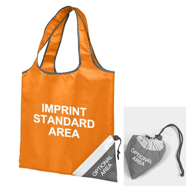 Polyester Fold-Up Cinch Corner Tote Bags 7