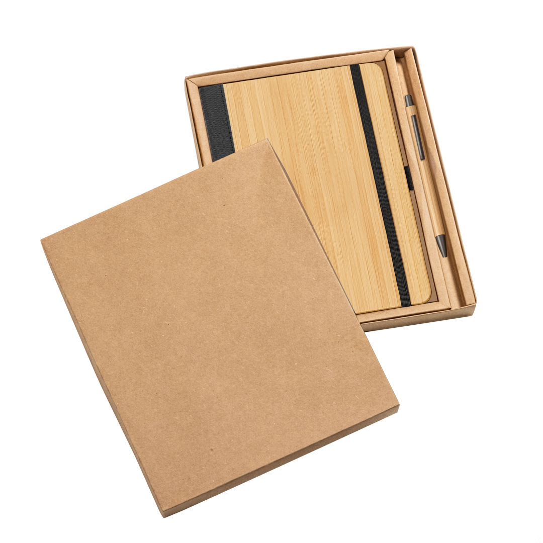 Forleo Bamboo Notebook/Lucky Pen Gift Set 10