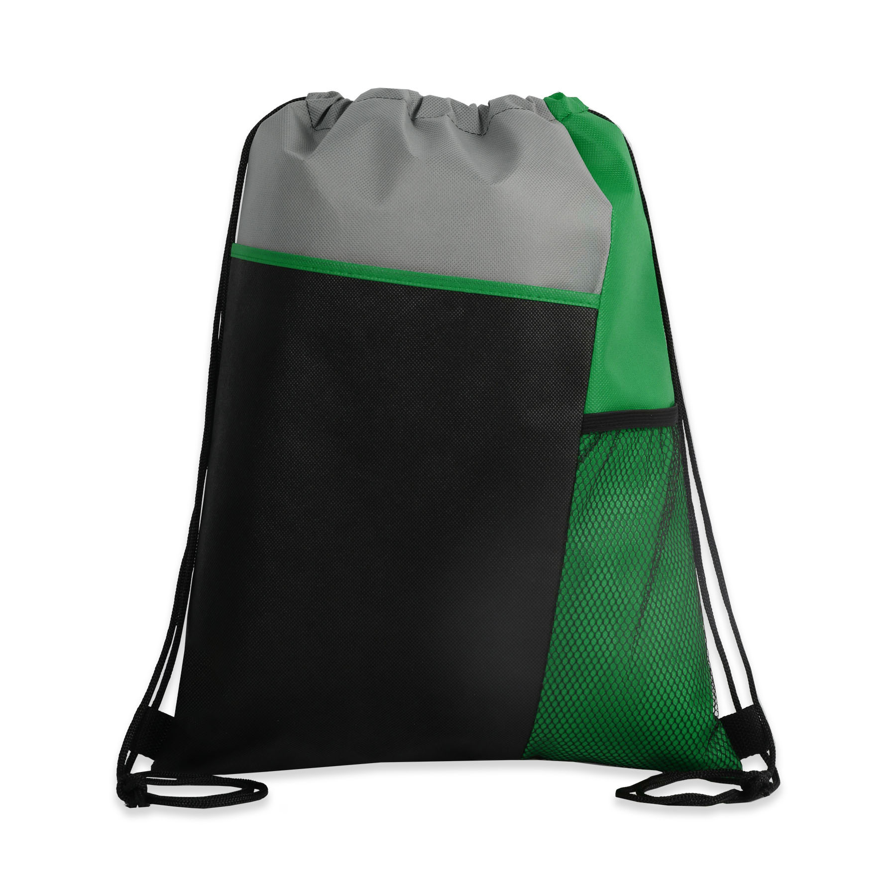 Tri-Colored Mesh Pocket Drawstring Backpack 25