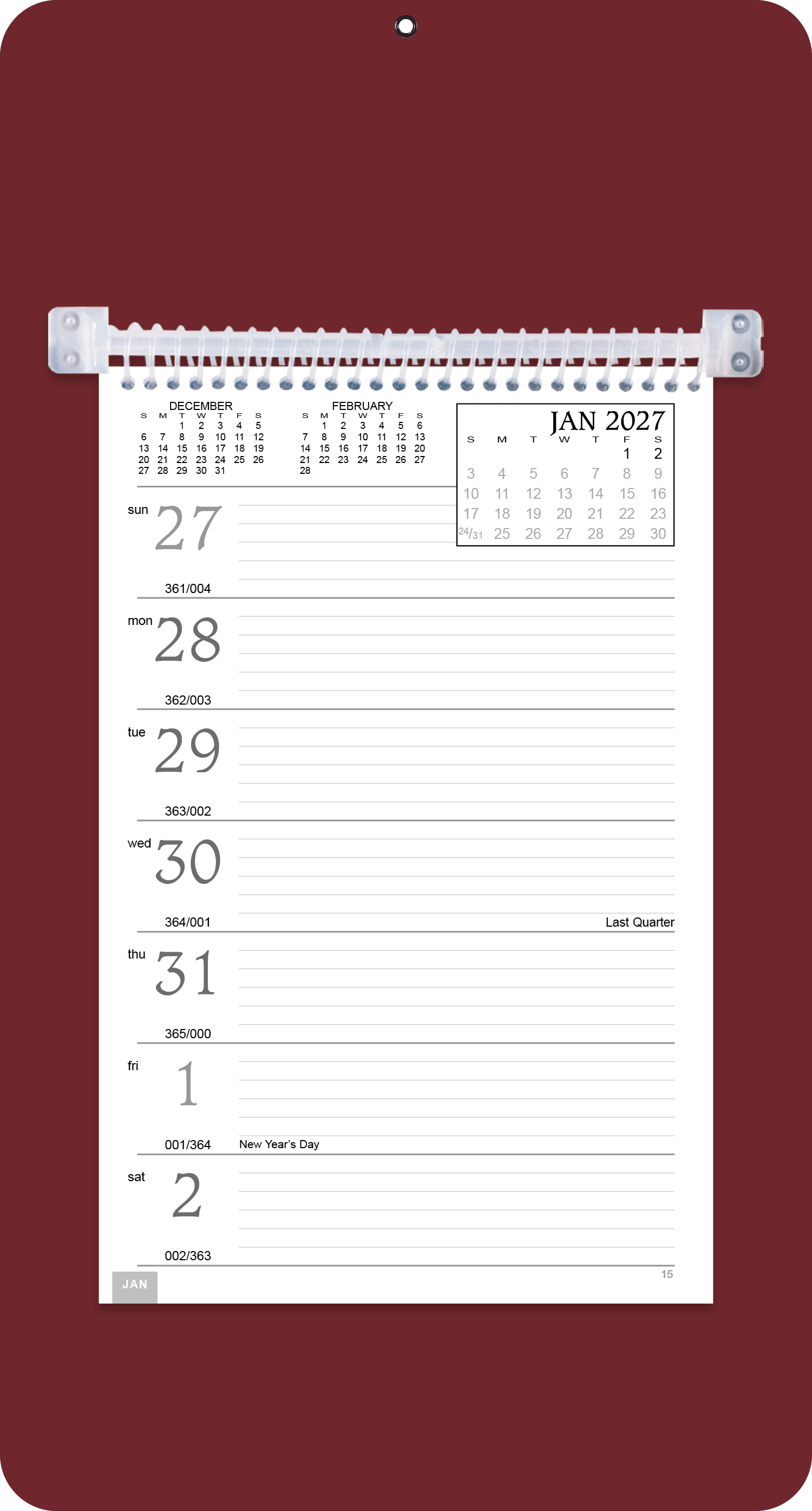 Triumph® Calendars Weekly Memo Calendar 76