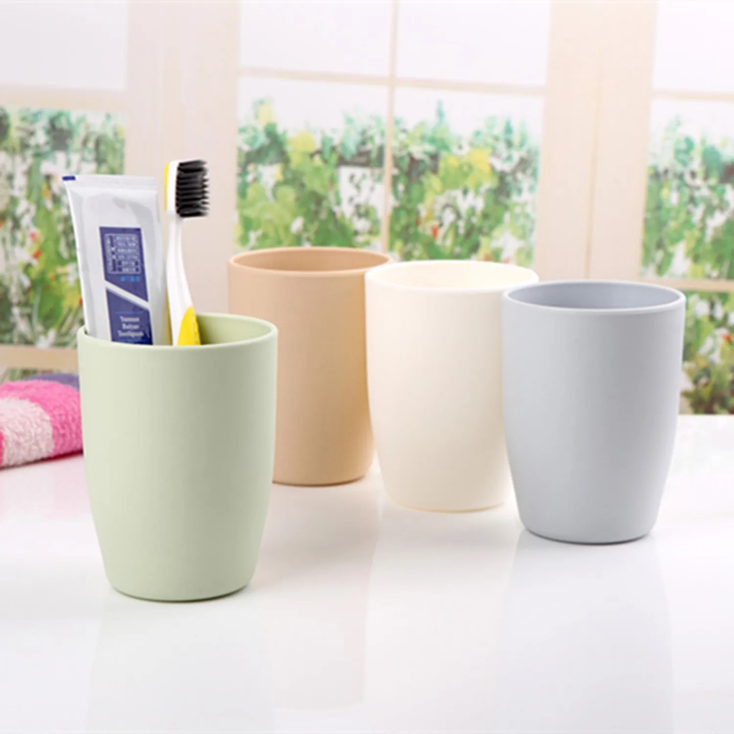 Creative Plastic Couple Toothbrush Wash Cup 7