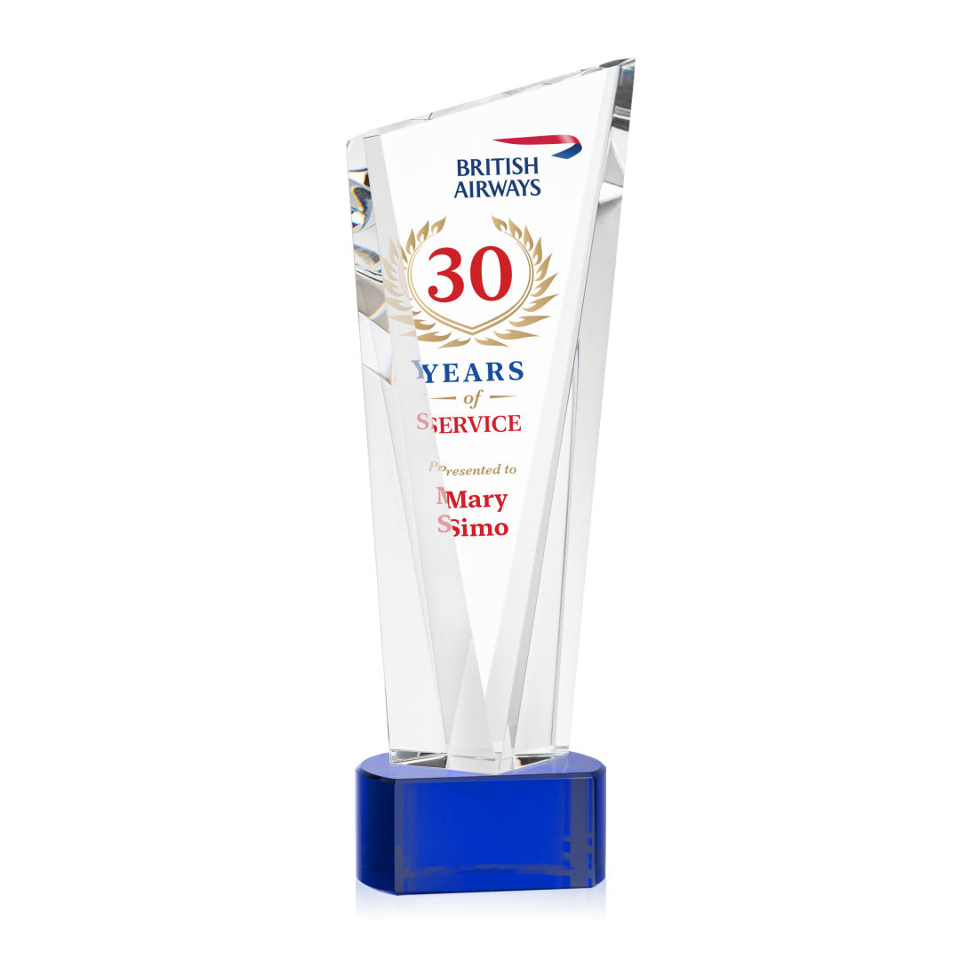 Plymouth VividPrint™ Award on Paragon Base - Blue 7