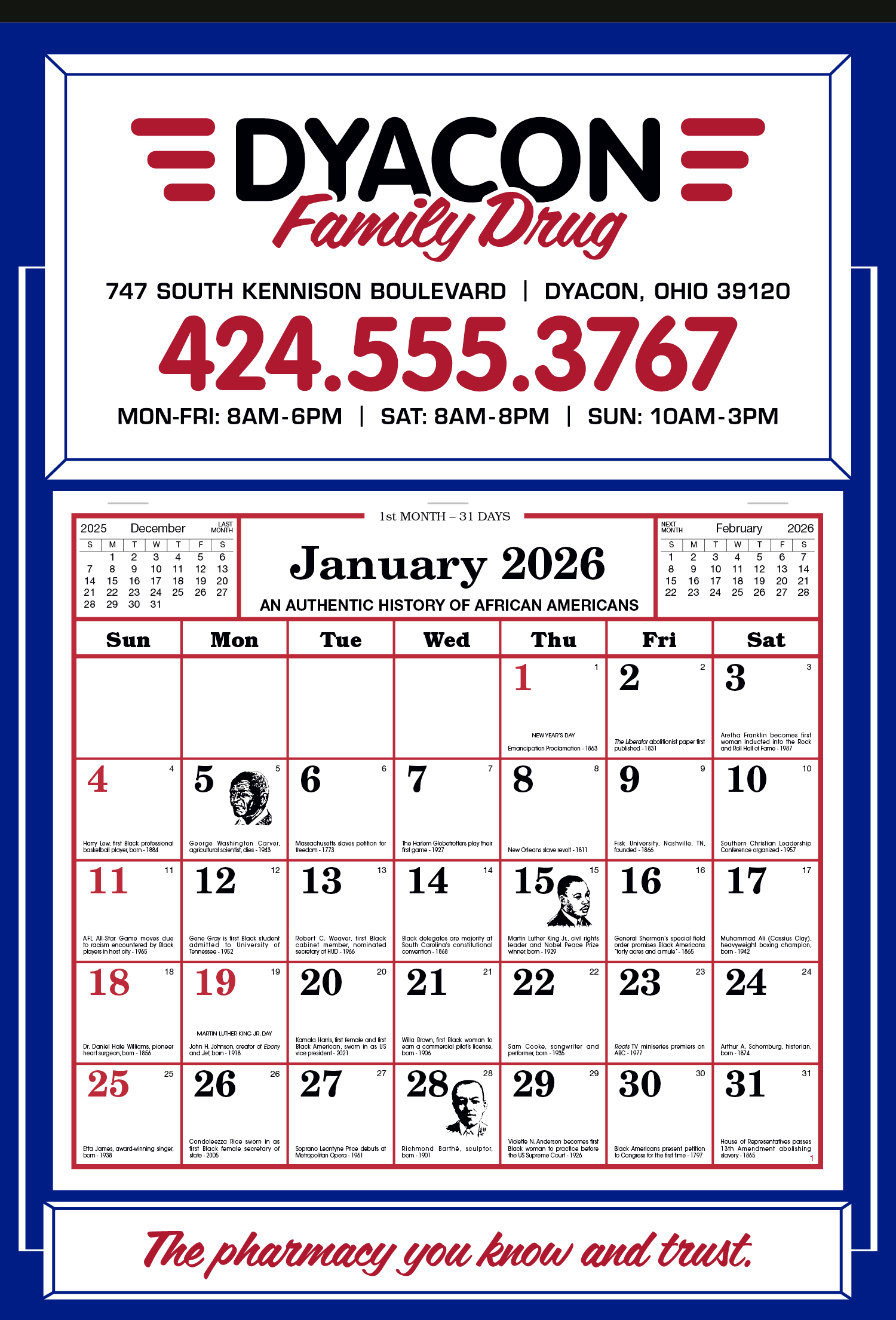 Skinner & Kennedy® Apron Calendar 11