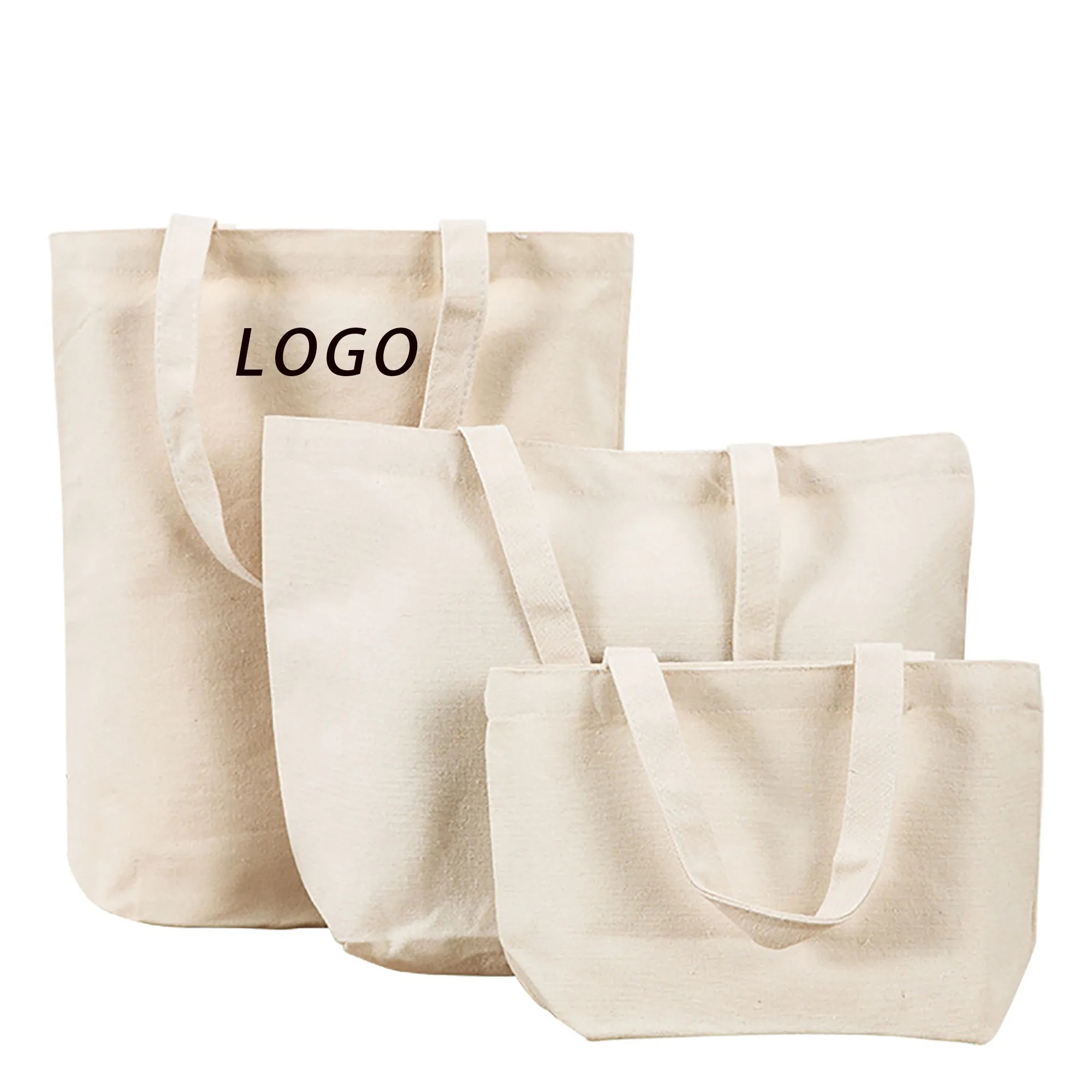 Eco-Friendly Canvas Tote With Logo For Shopping, custom tote bag with logo imprint 2