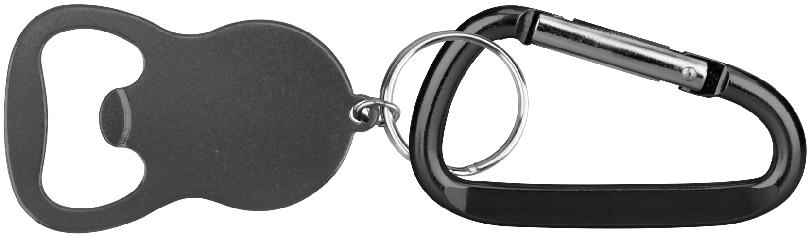 Round Bell Shape Plain Bottle Opener with Key Ring & Carabiner 3