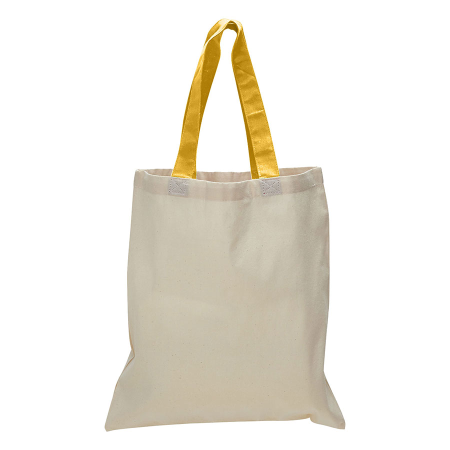 Value 6 oz Cotton Canvas Tote Bag - Contrasting Handle - 17