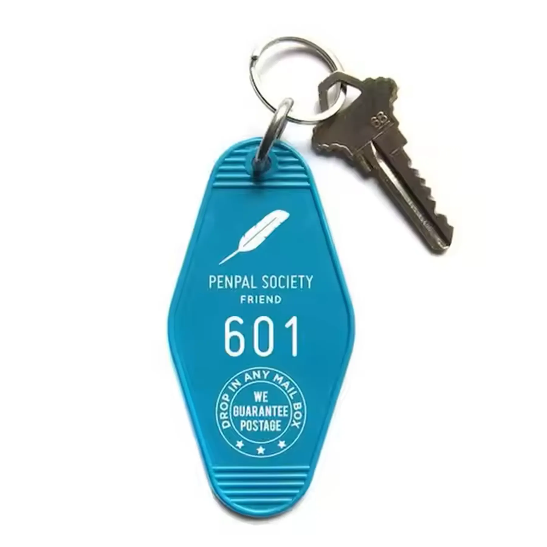 Rhombus Shape Hotel Luggage Tag Key Chain 4