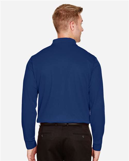 Men's Tall CrownLux Performance® Plaited Long Sleeve Polo - DG20LT 30