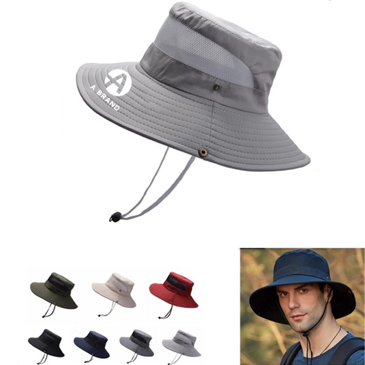 Unisex Breathable Wide Brim Bucket UPF50+ Sun Fishing Hat 1