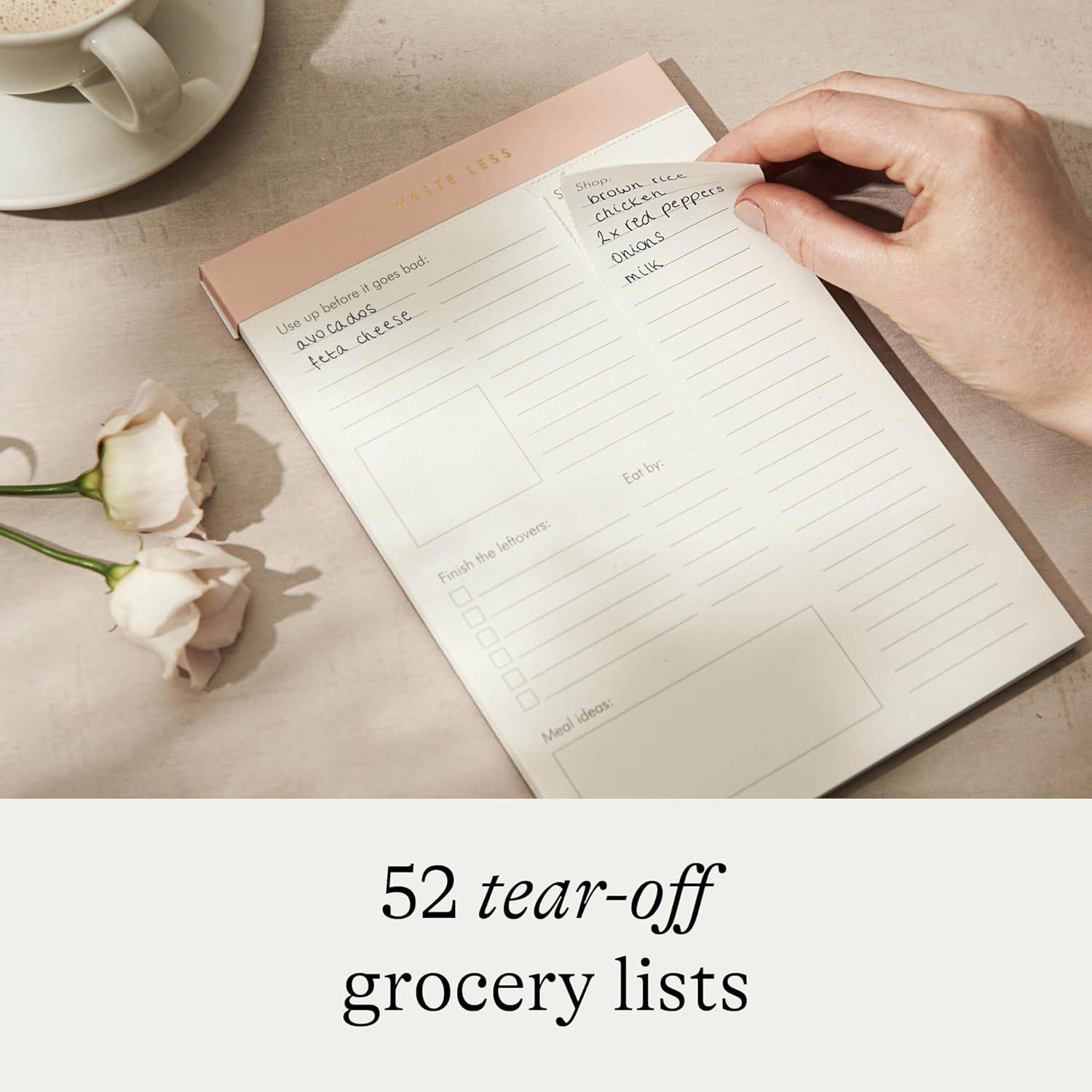 Magnetic Meal Planner Grocery List Notepad for Fridge 3