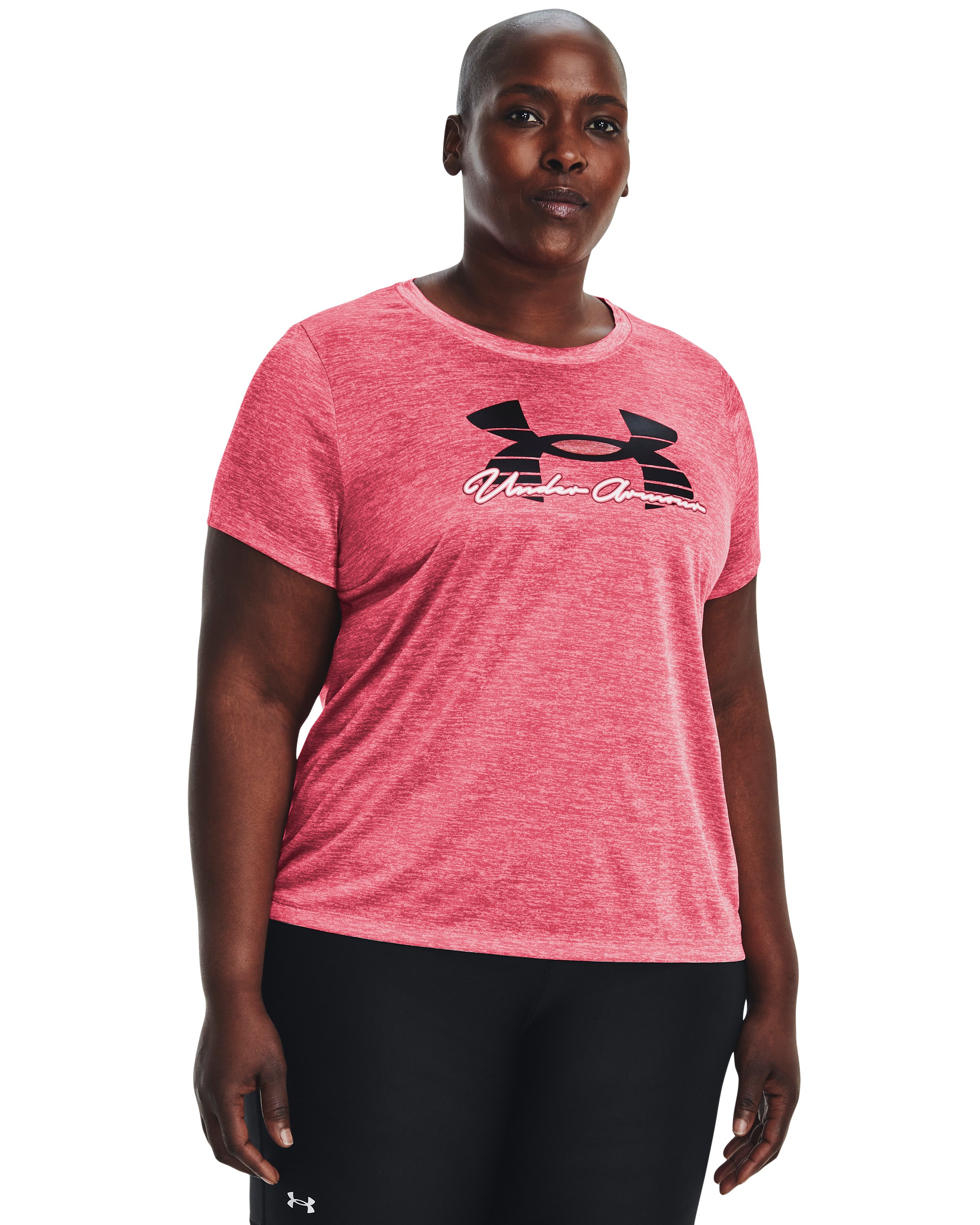 Women's UA Tech Twist Script Short Sleeve  7