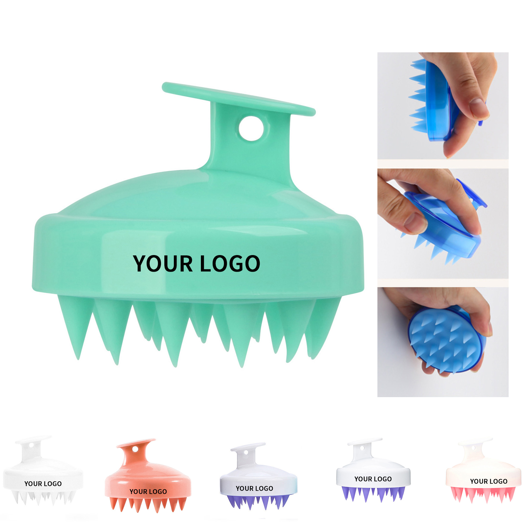 Silicone Scalp Care Brush With Comfort Grip 2.8" x 3.8" 5