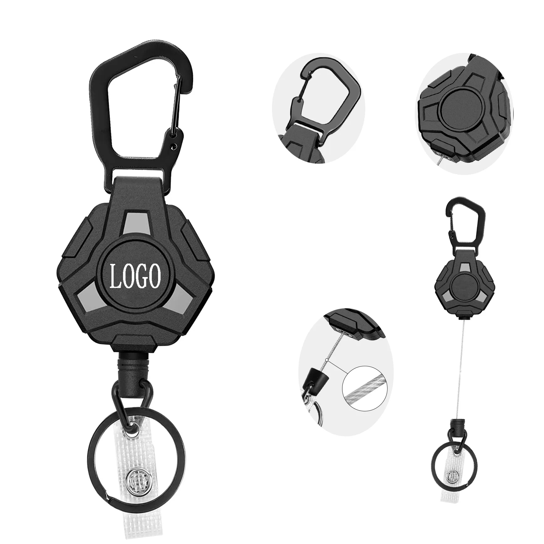 Retractable Badge Holder Keychain 3
