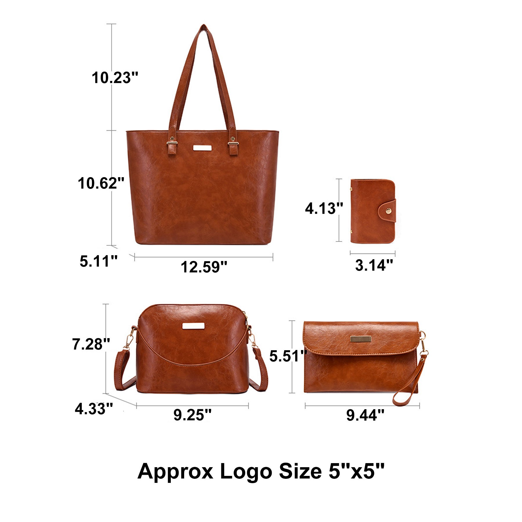 Women Handbag Wallet Tote Shoulder Bag 4 Piece Set 2