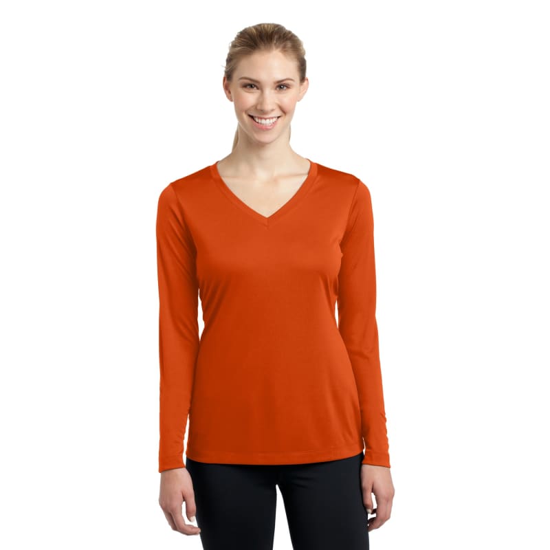 Sport-Tek Women's Long Sleeve PosiCharge Competitor V-Neck Tee. 65