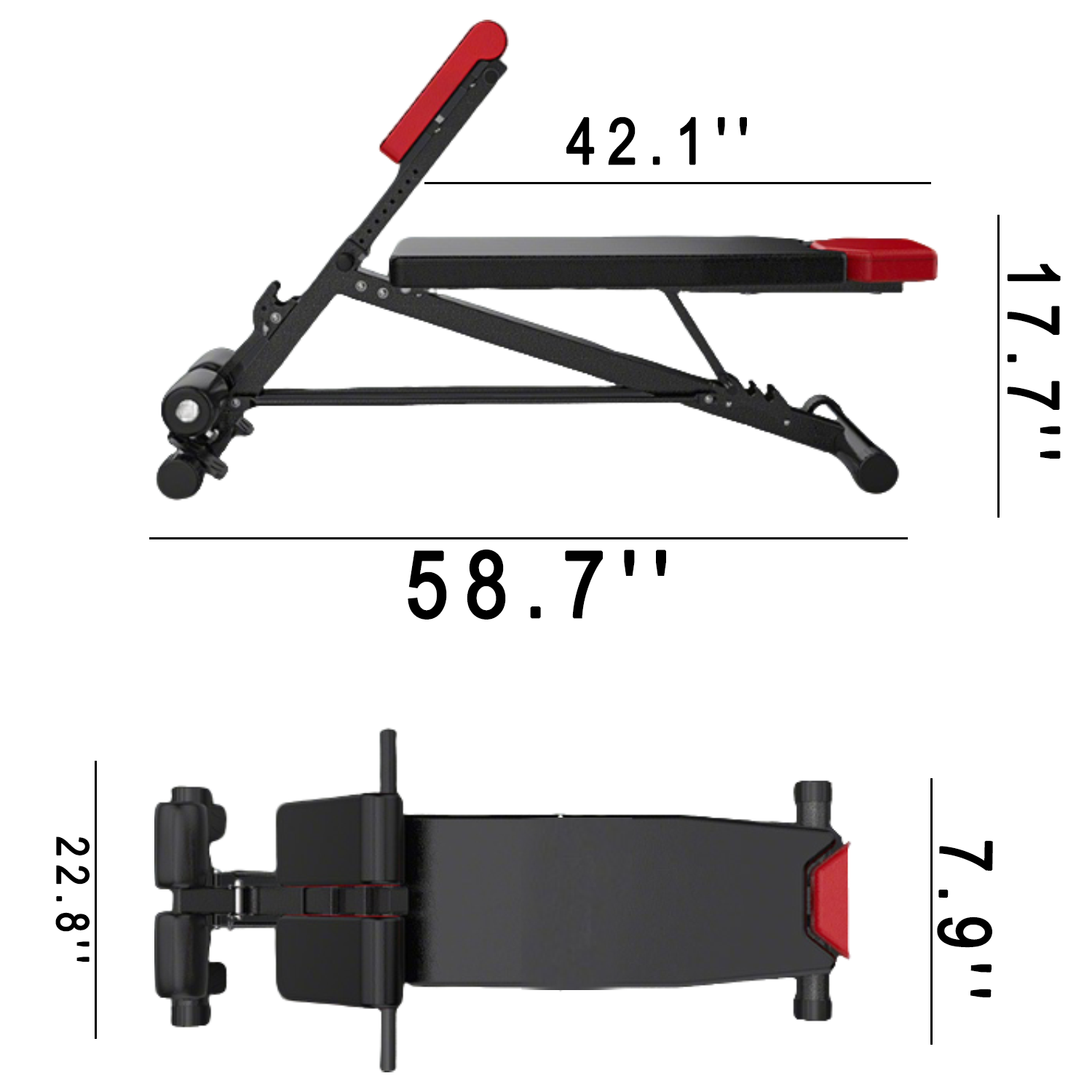 Foldable Adjustable Multi Function Fitness Bench 5