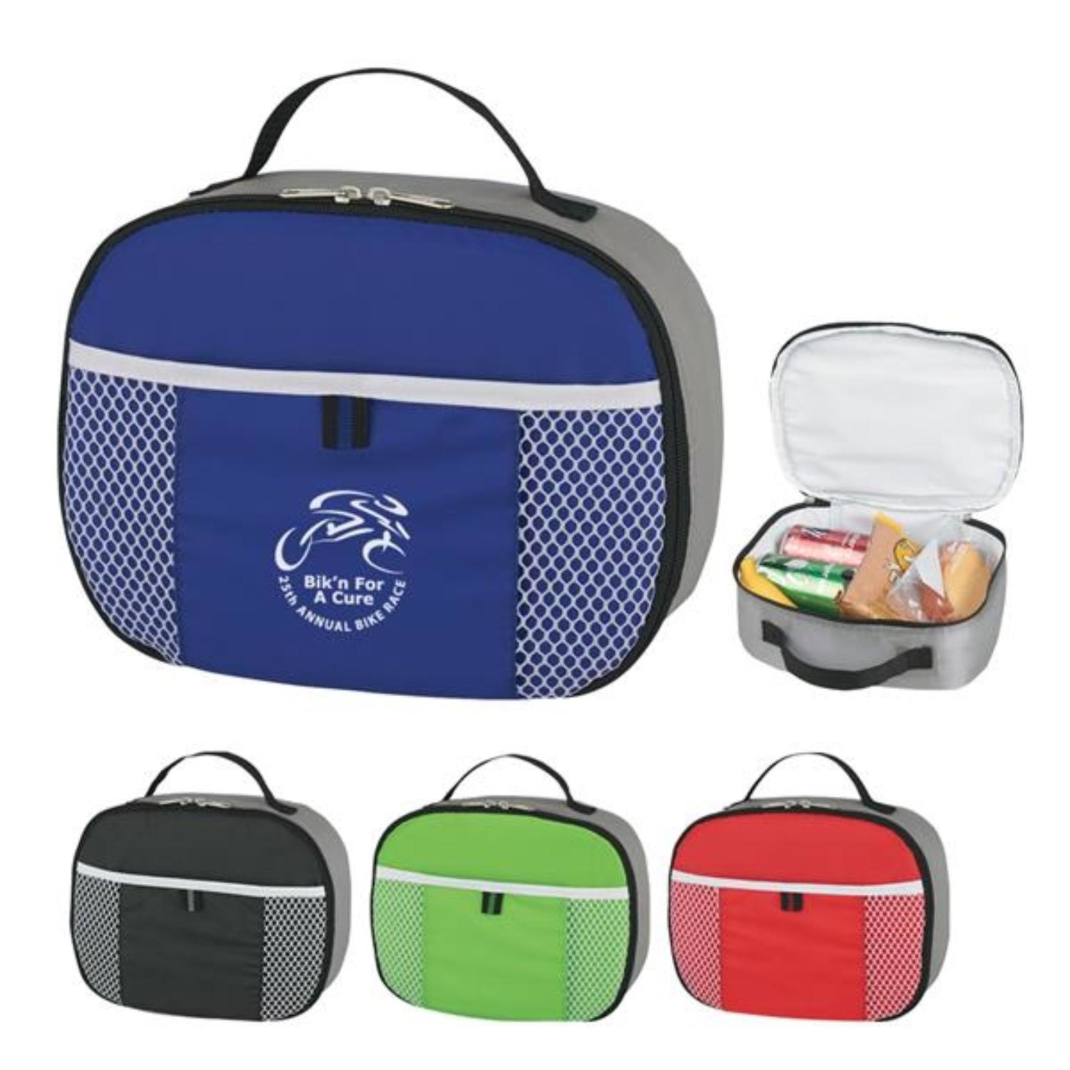 Insulated Lunch Cooler Zipper Bag with Front Pocket 2