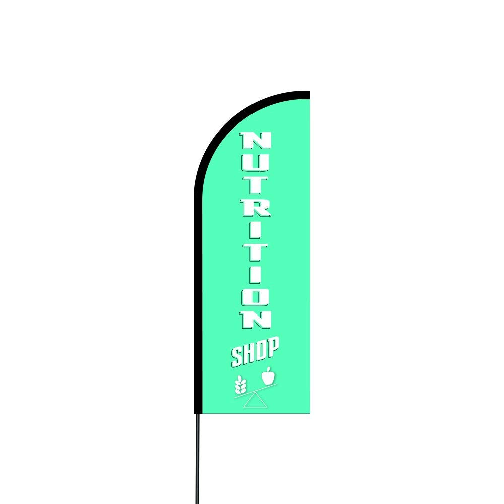 Nutrition Shop Flag Kit 17' Feet Feather Flag Sign Outdoor Banner 3