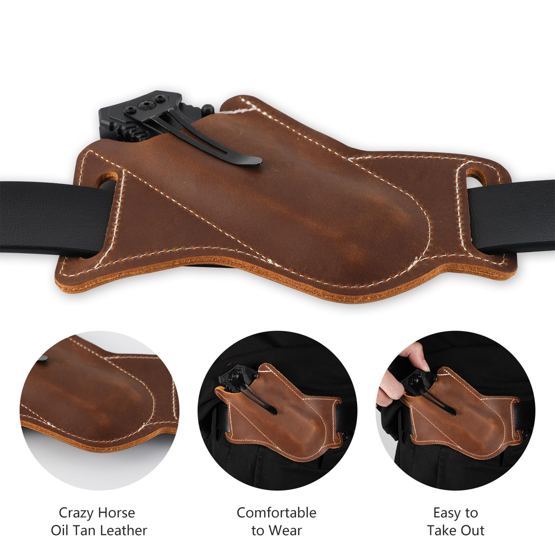 Leather Knife Sheath for Belt 2