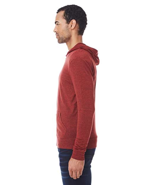 Unisex Triblend Full-Zip Lightweight Hooded Sweatshirt - 302Z 23