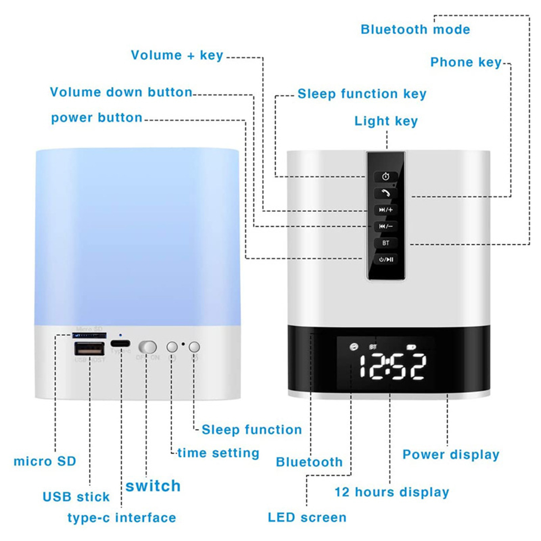 Nice Looking Bluetooth Speaker With Alarm Clock 4