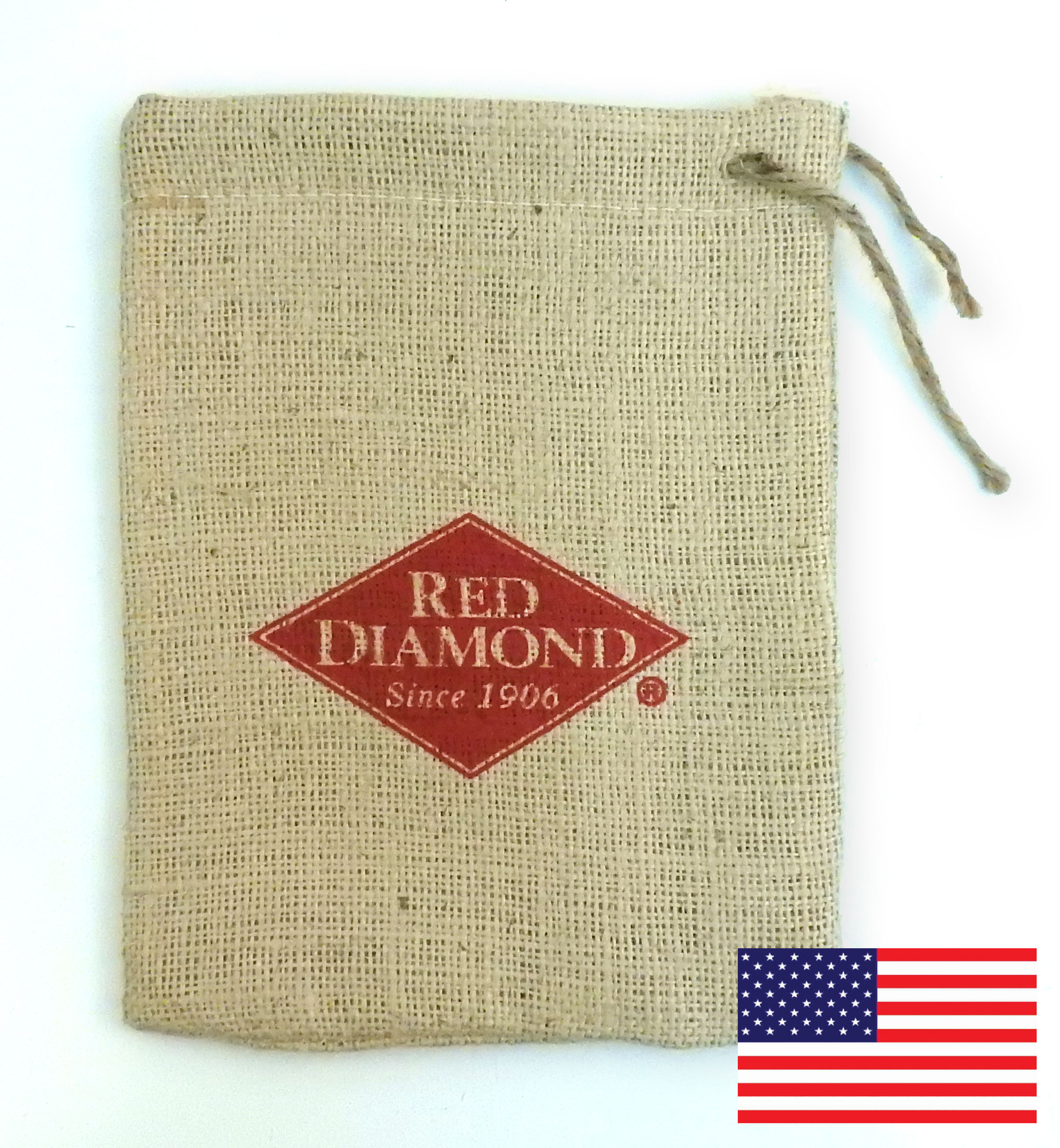 Pine Cone Jute/Burlap Drawstring Bag 8X10" 1