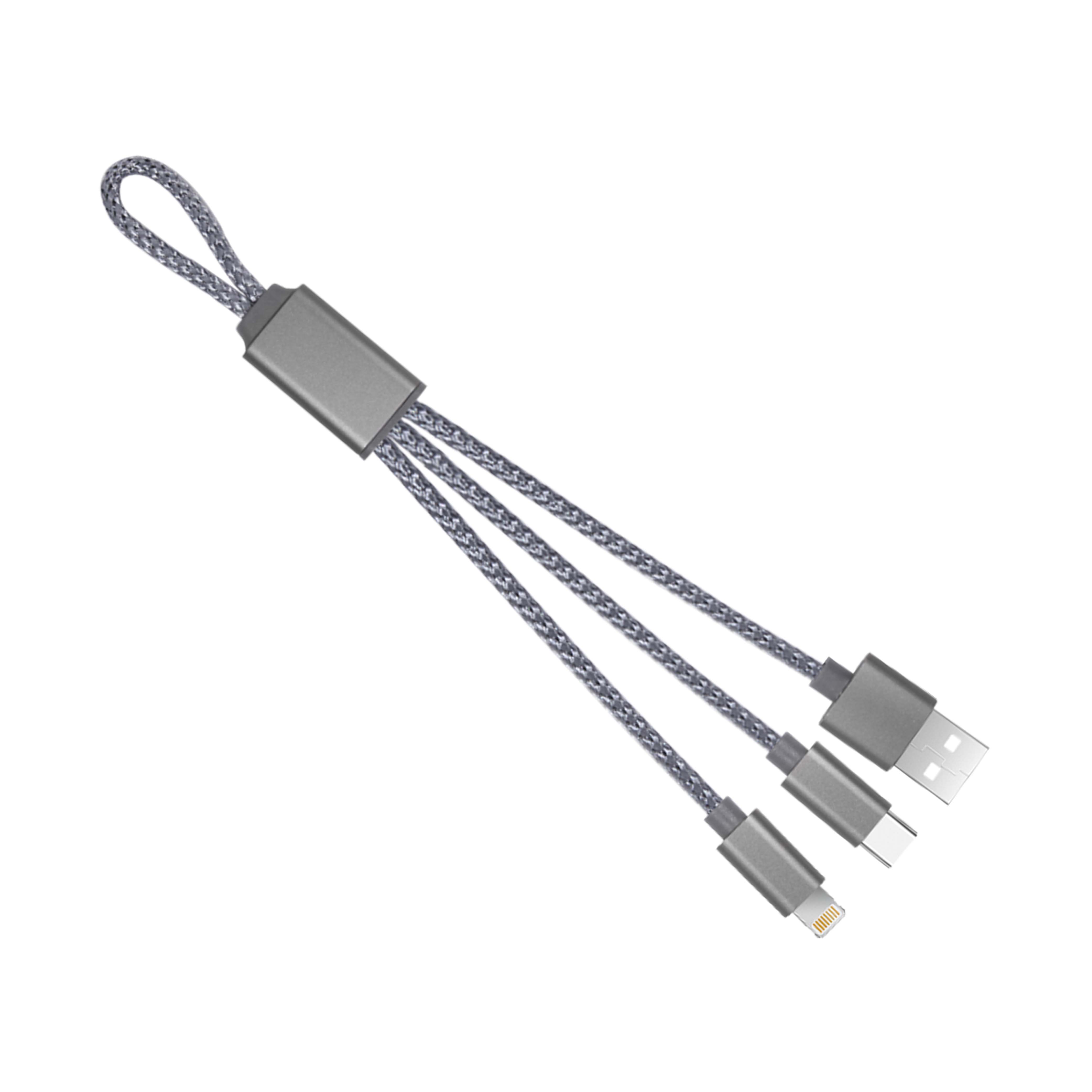 TriLoop 3-in-1 Braided Keychain Cable 5