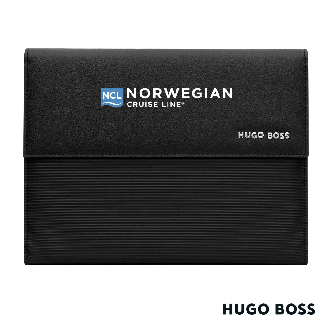 Hugo Boss® Pinstripe A5 Folder