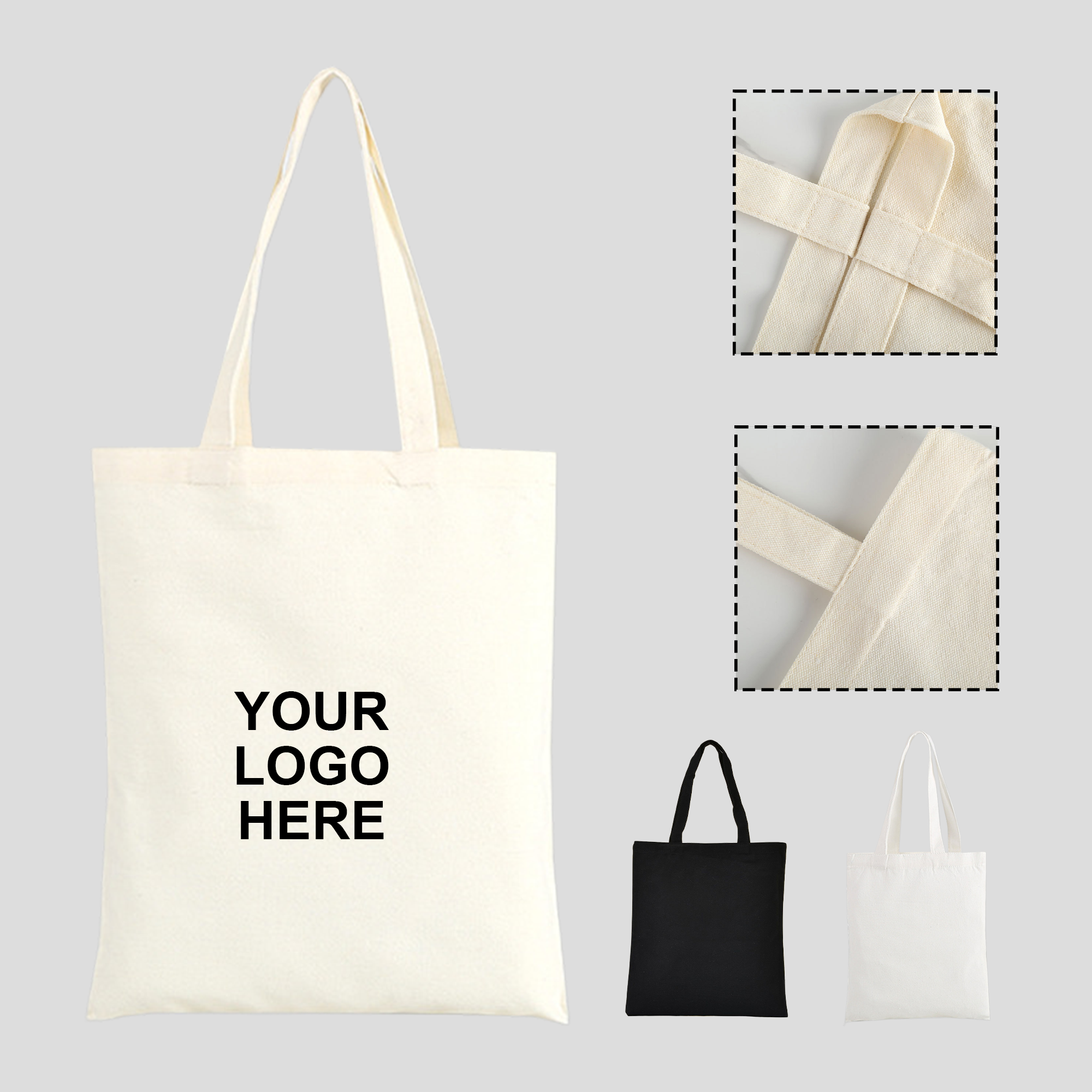 Customised Logo Tote Canvas Bags 2