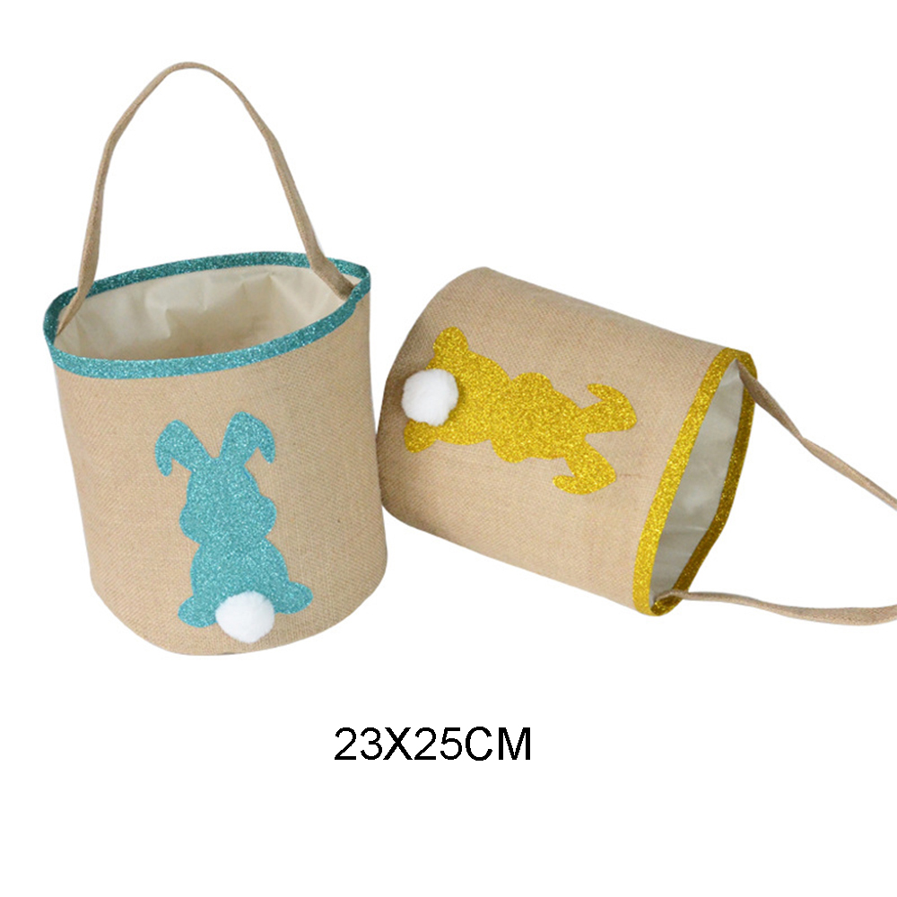 23x25CM Easter Rabbit Tote Bag Bucket Basket 5