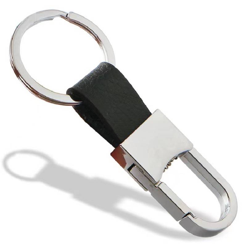 PU Leather Heavy Duty Car Key Ring For Men 2