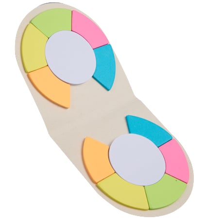 Recycled Milk Carton Round Sticky Notes Pad 35