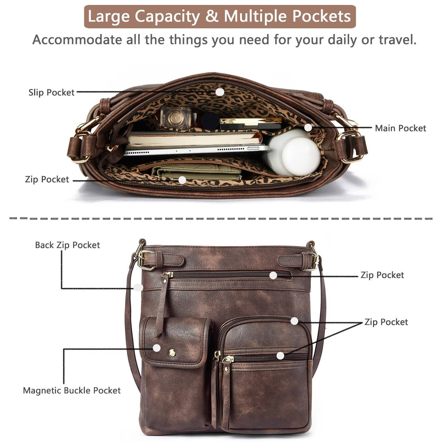 Genuine Leather Crossbody Bags for Women 7