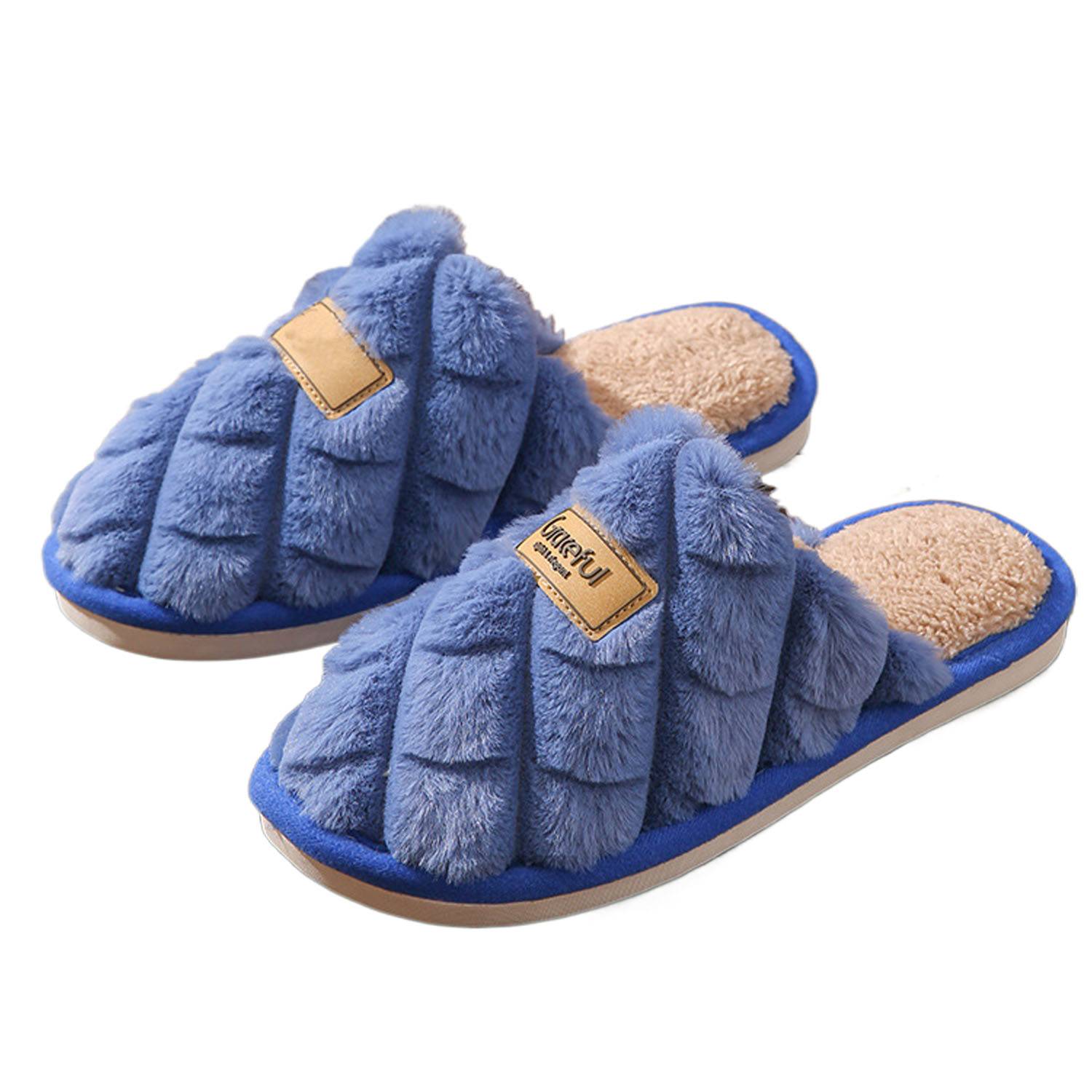 Lightweight Non-Slip Soft Warm Women Indoor Plush Slippers 4