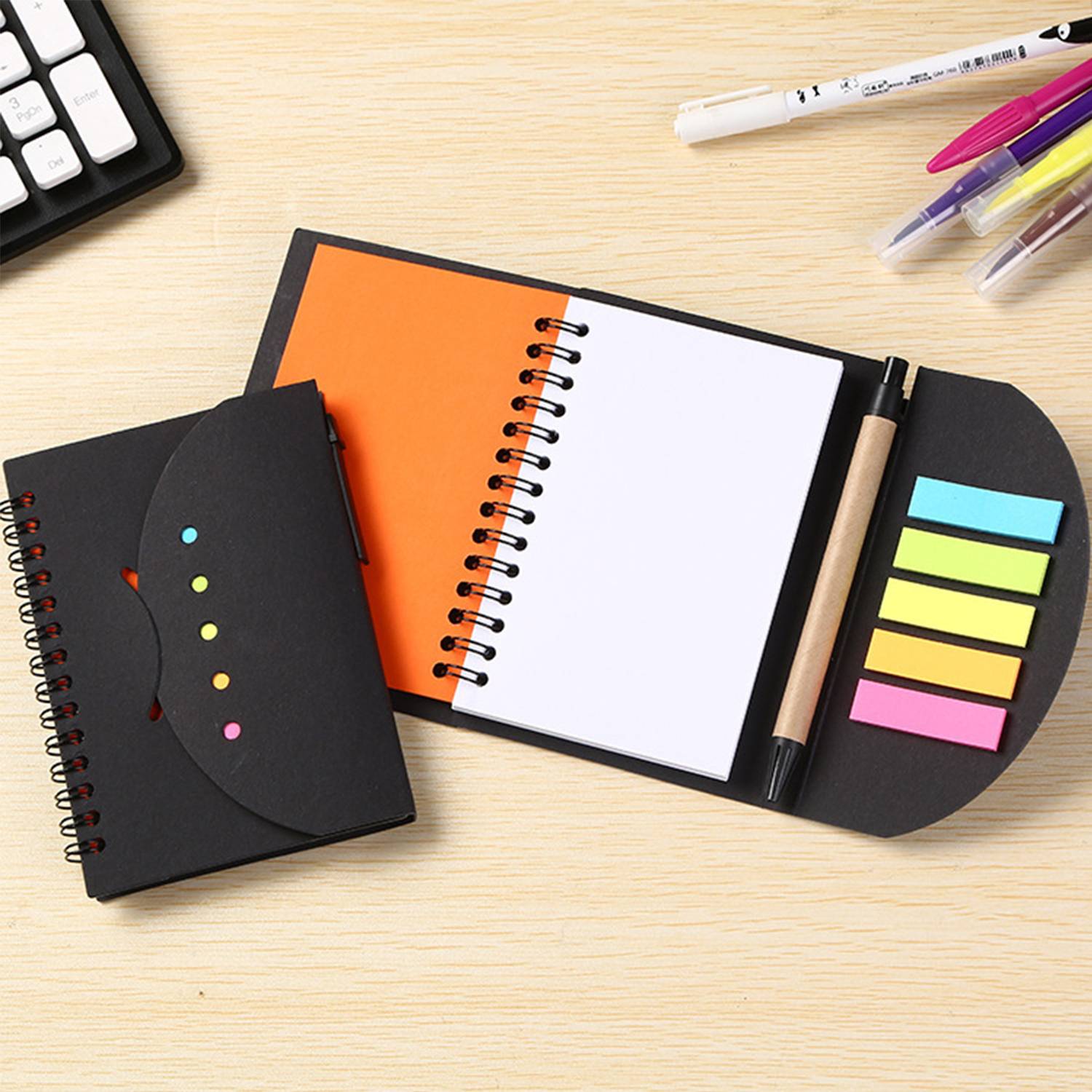 Sticky Notes Spiral Notebook w/ Pen 2